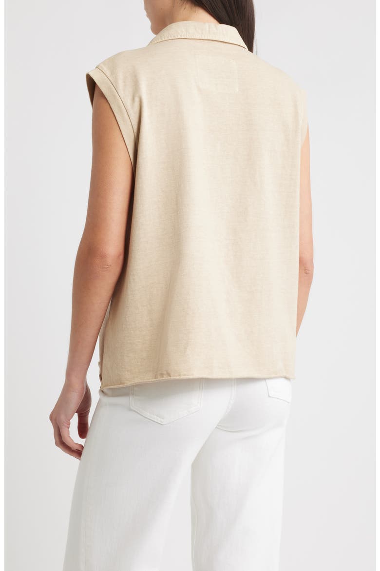 Sleeveless Collared Top, Alternate, color, DESERT