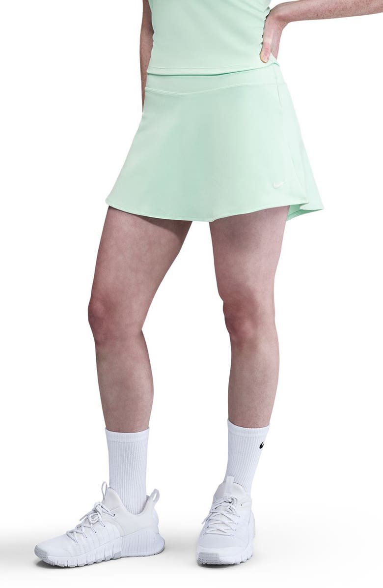 Nike One Dri-FIT Skirt, Main, color, Mint Foam/ White