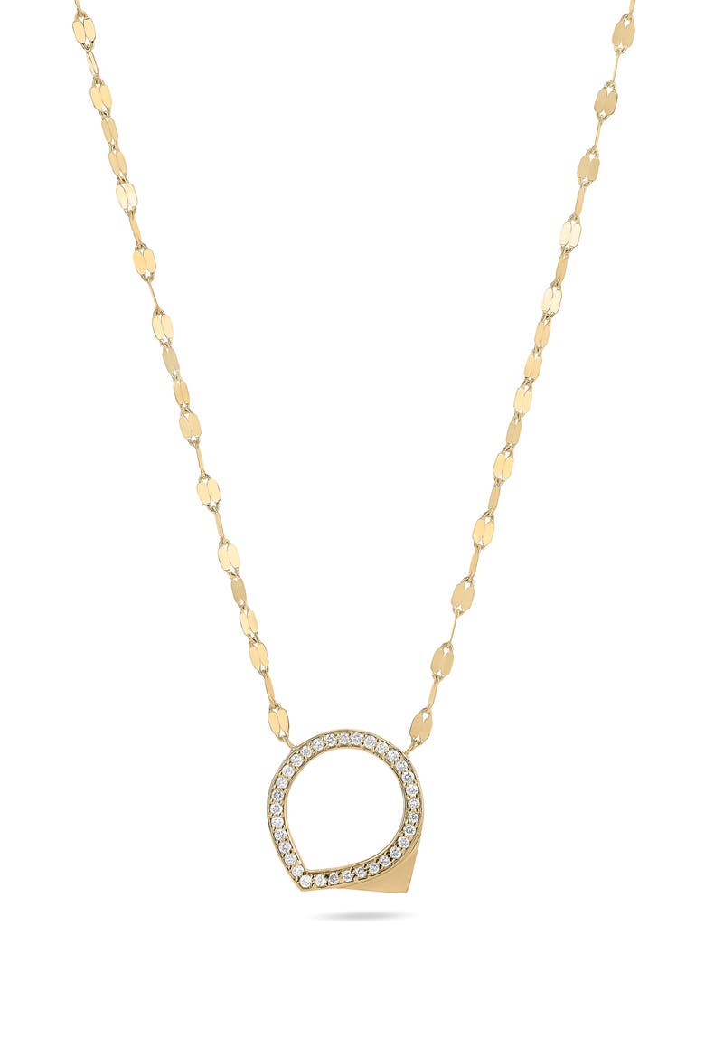 14K Gold Point Circle Pendant Necklace, Main, color, YELLOW GOLD
