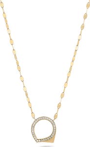 LANA 14K Gold Point Circle Pendant Necklace