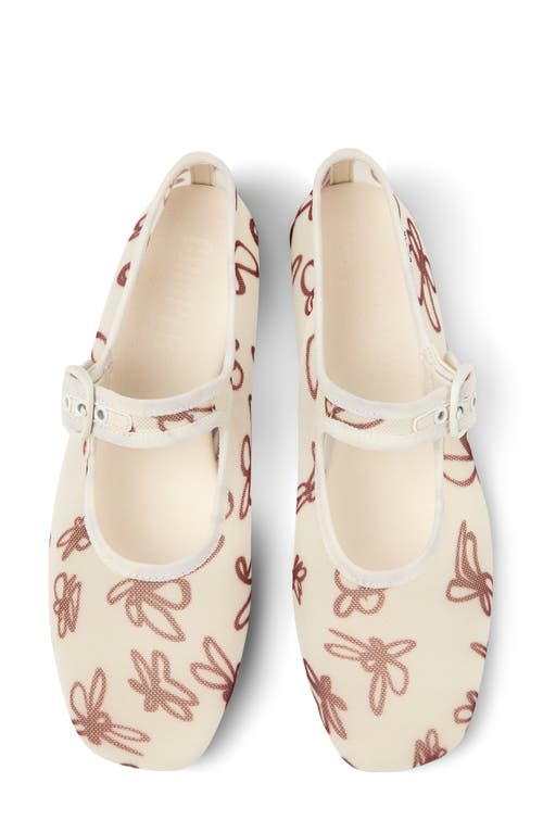 Camper Casi Myra Ballerina Shoes In White Natural