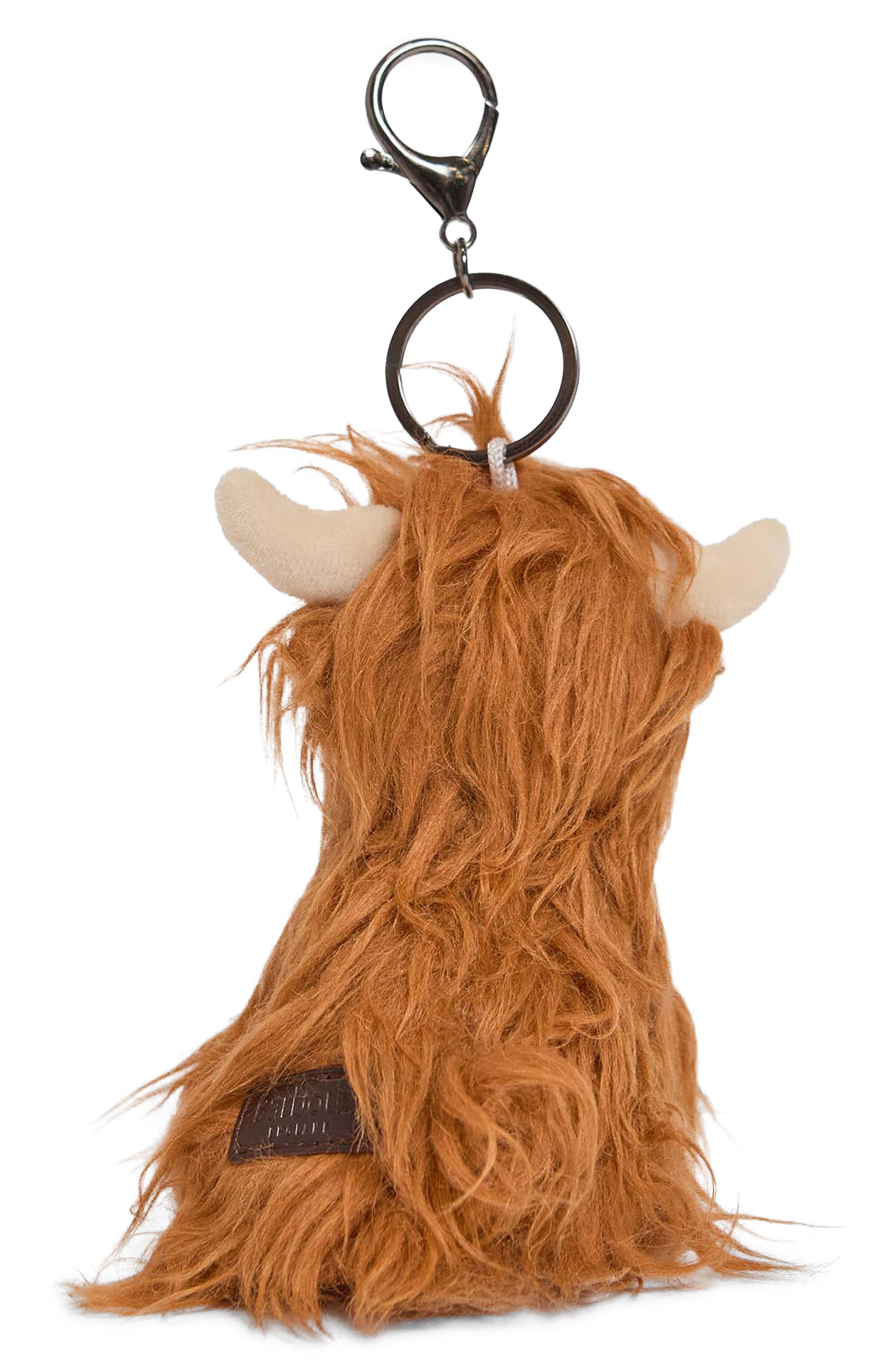 Animal Key Chain & Bag Charm, Alternate, color, HIGHLAND COW