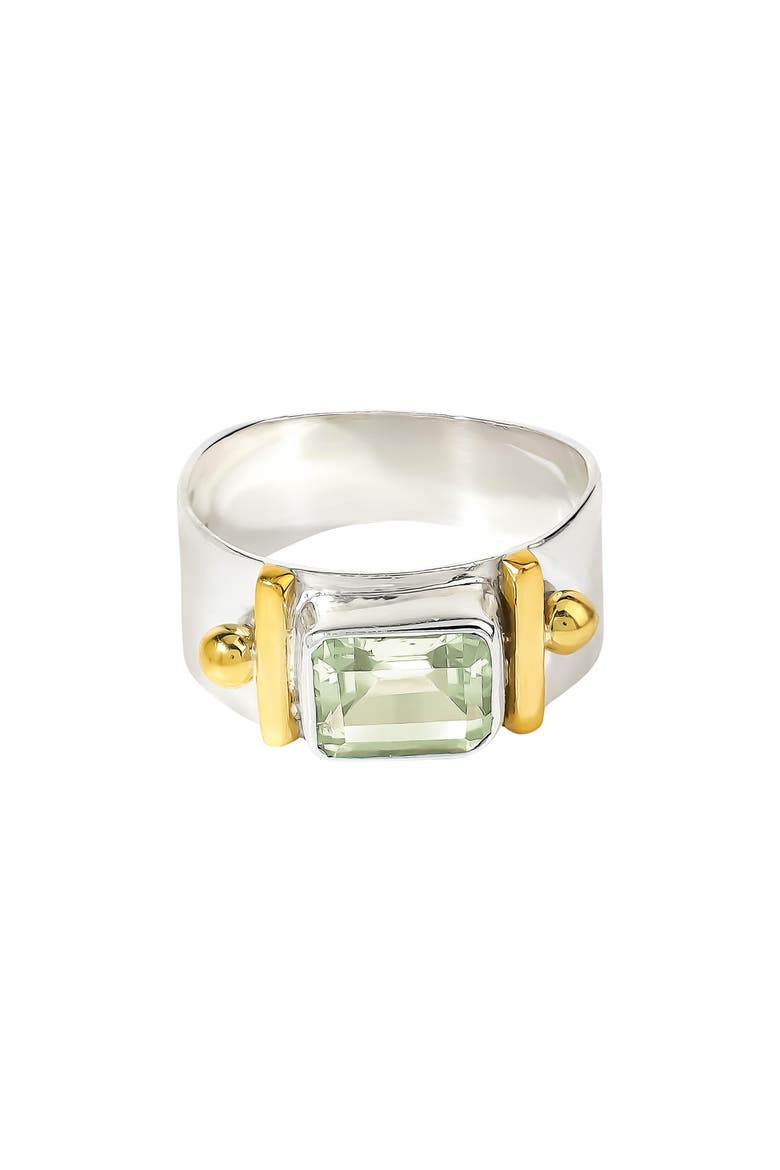 Baguette Cut Gemstone Ring, Alternate, color, GREEN
