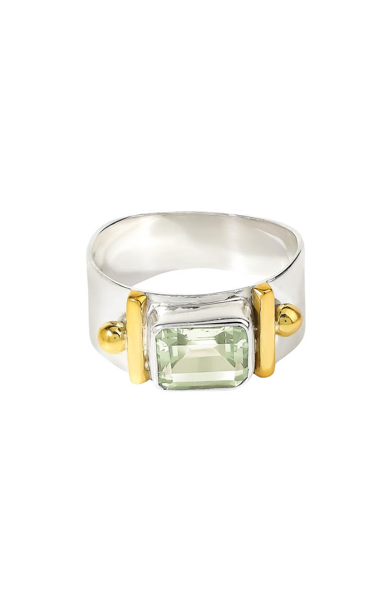 YS GEMS Baguette Cut Gemstone Ring, Alternate, color, Green