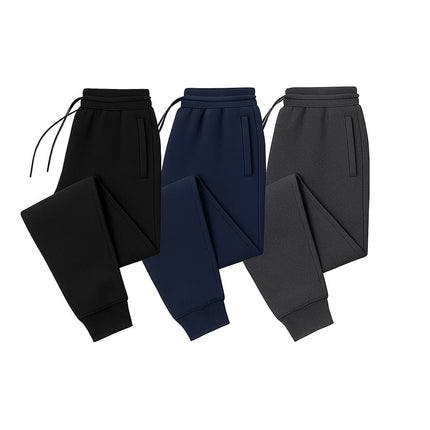 BenBen Men's 3 Pack Ultra Soft Fleece Jogger Sweatpants in Black/navy/charcoal 