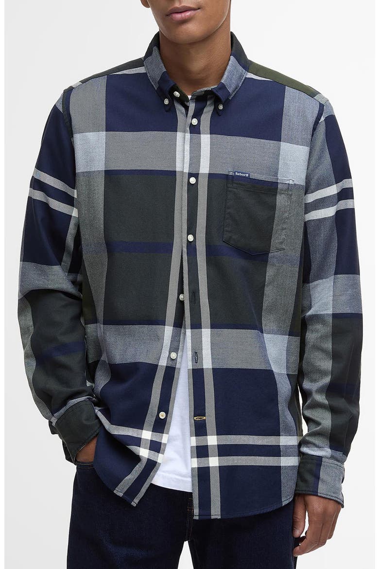 Dunoon Tailored Fit Plaid Button-Down Shirt, Main, color, FERNWOOD TARTAN