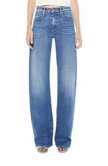 The Lasso Heel Mid Rise Wide Leg Jeans