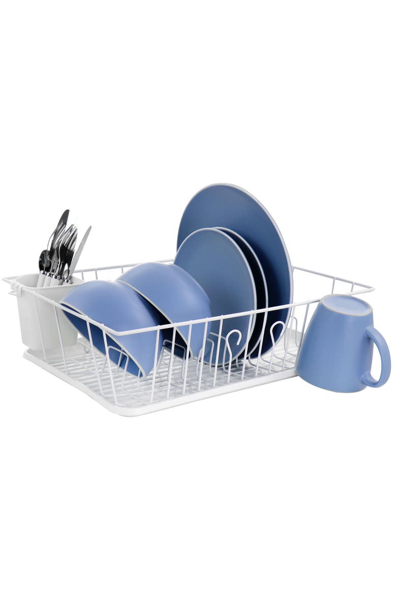 17.5 Inch Dish Rack, Alternate, color, White