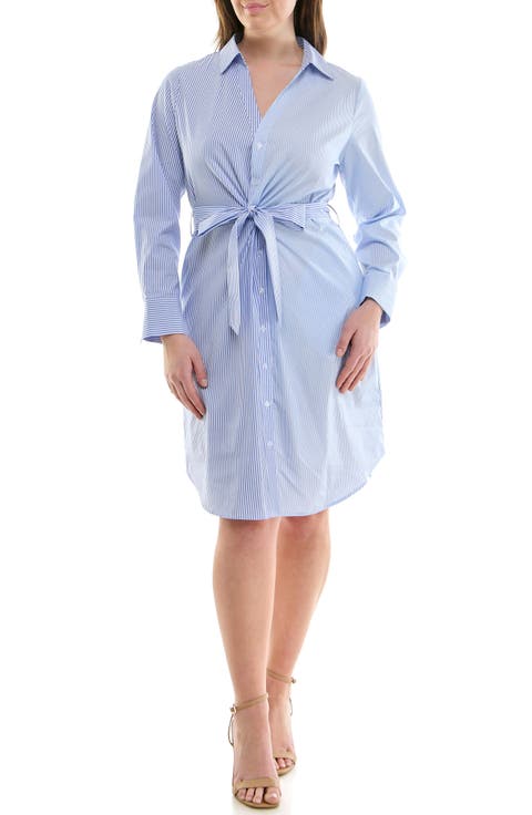 Poplin Long Sleeve Shirtdress
