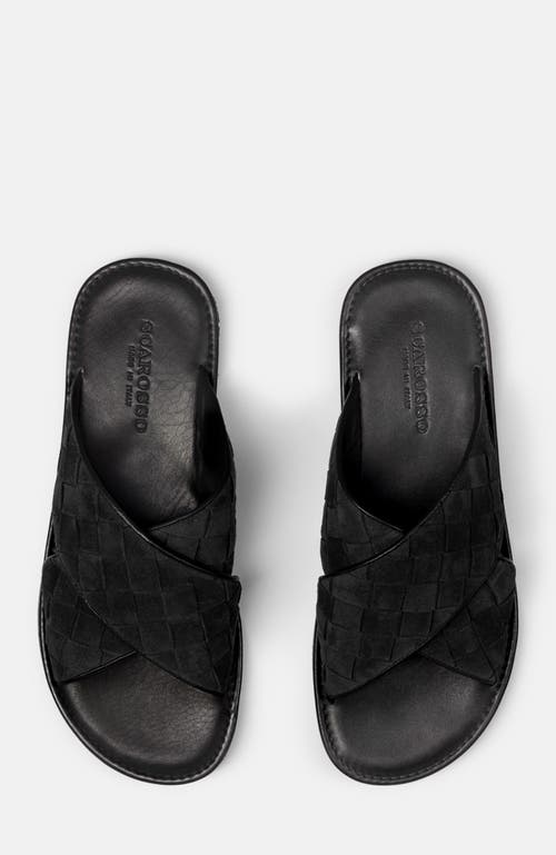 Scarosso Ettore Woven Sandals In Black