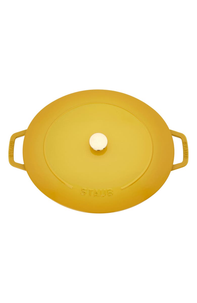 Staub 6.25-Quart Enameled Cast Iron Shallow Oval Dutch Oven, Alternate, color, Citron