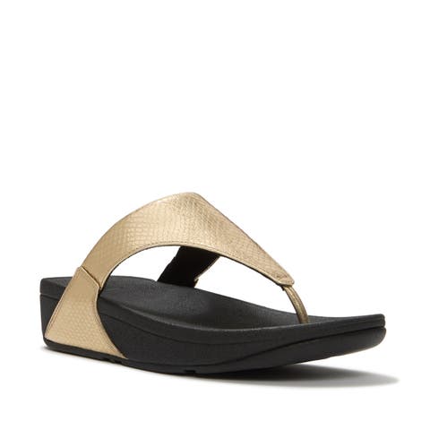 Lulu Metallic Snake Toe-Post Sandals
