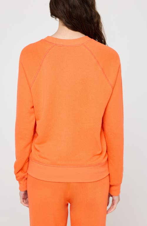 Spiritual Gangster Heart Forever Graphic Sweatshirt In Orange