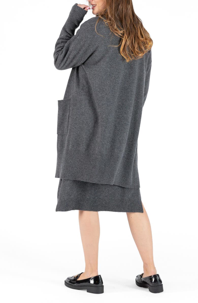 Cache Coeur Cashmere maternity cardigan Laurie, Alternate, color, Anthracite