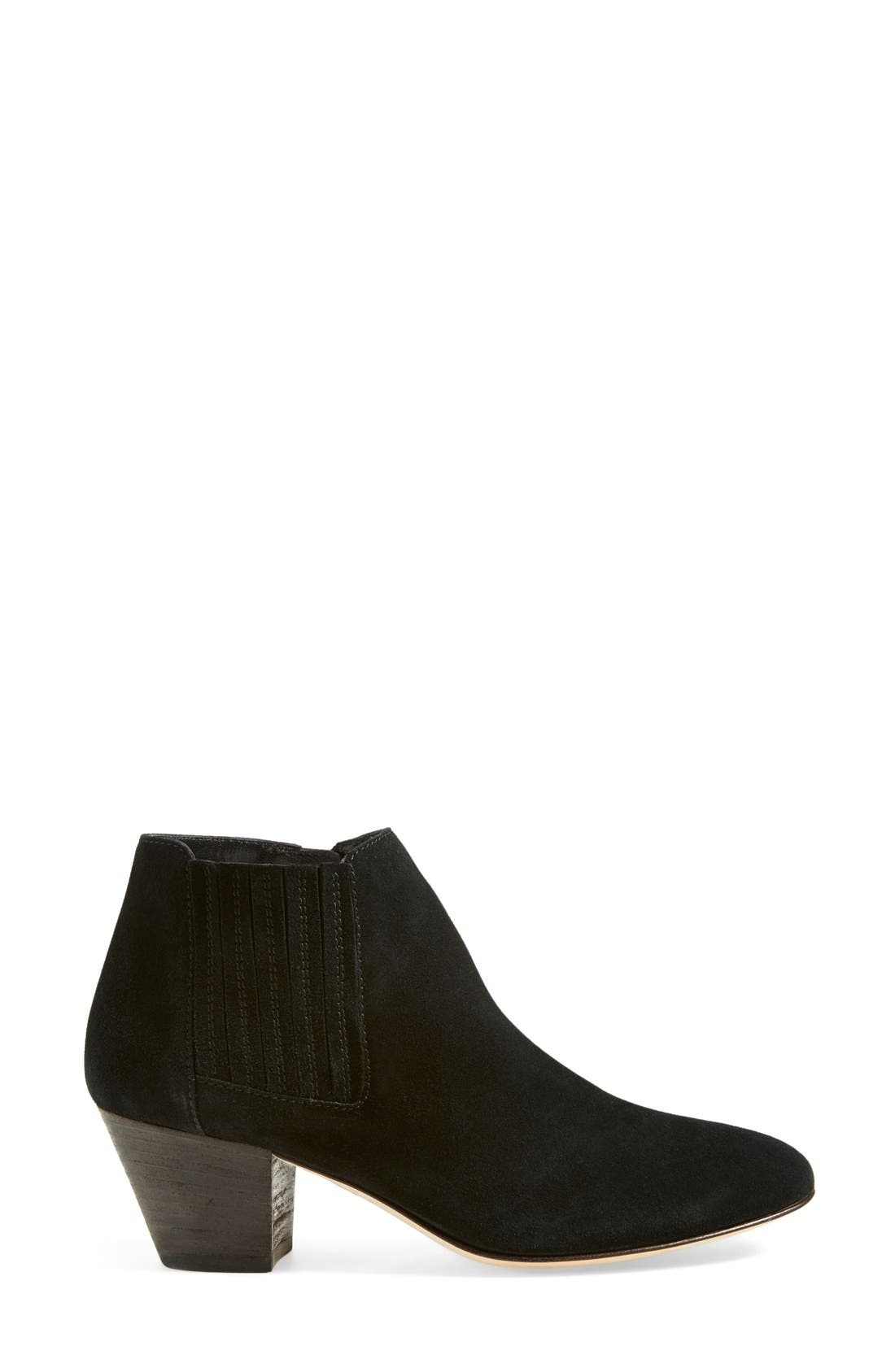 'Fallyn' Weatherproof Ankle Bootie (Nordstrom Exclusive), Alternate, color, BLACK SUEDE