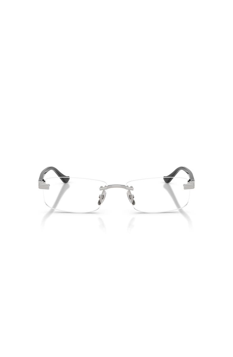 Ferrari 56mm Rectangle optical glasses, Alternate, color, Silver