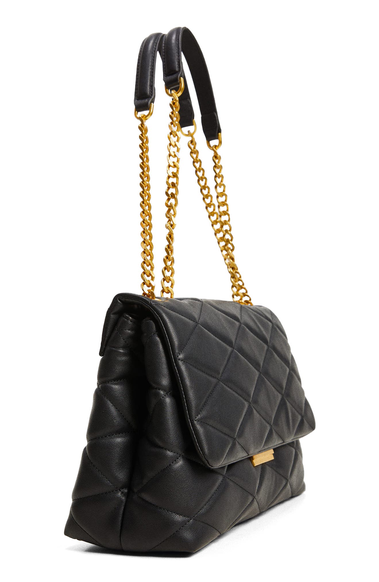 MANGO Quilted Faux Leather Shoulder Bag, Alternate, color, 