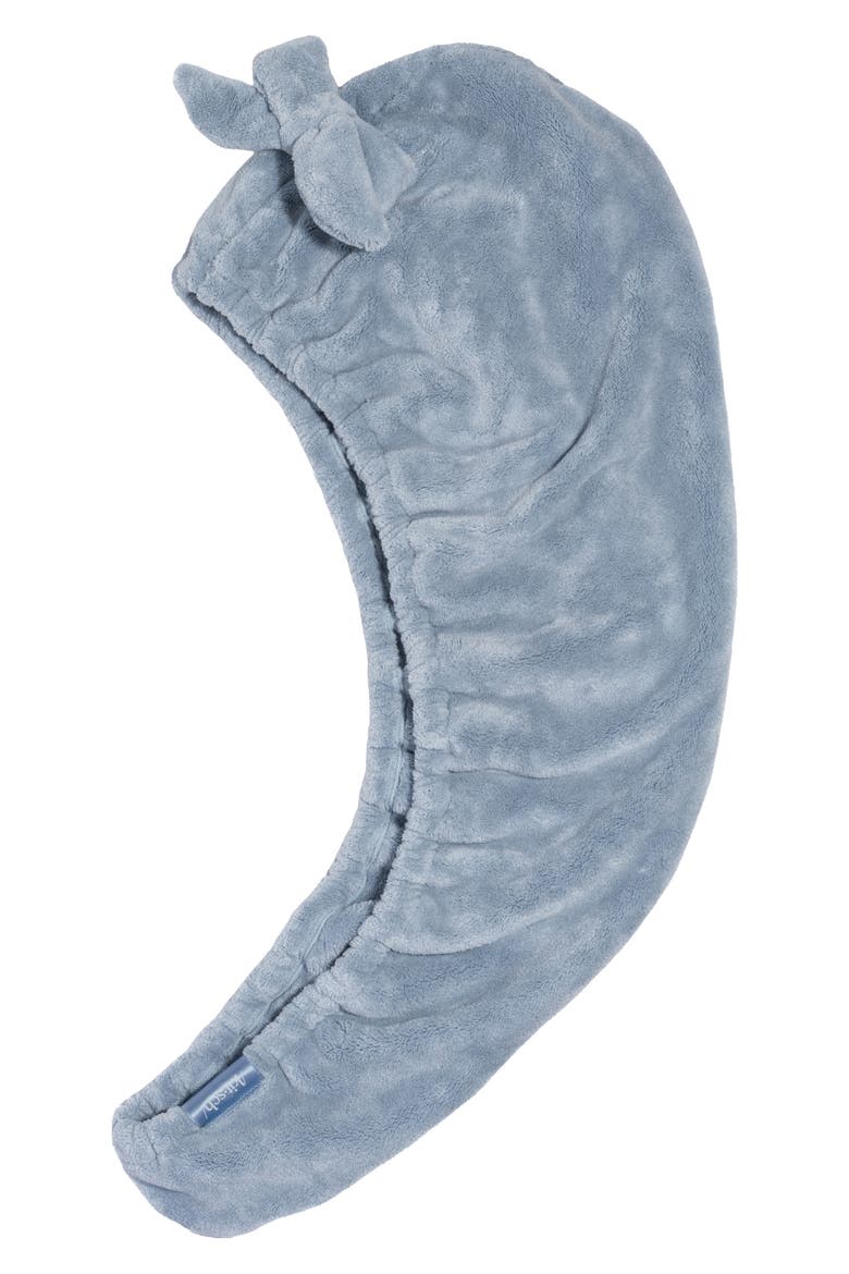Plush Microfiber Hair Towel, Alternate, color, COASTAL BLUE