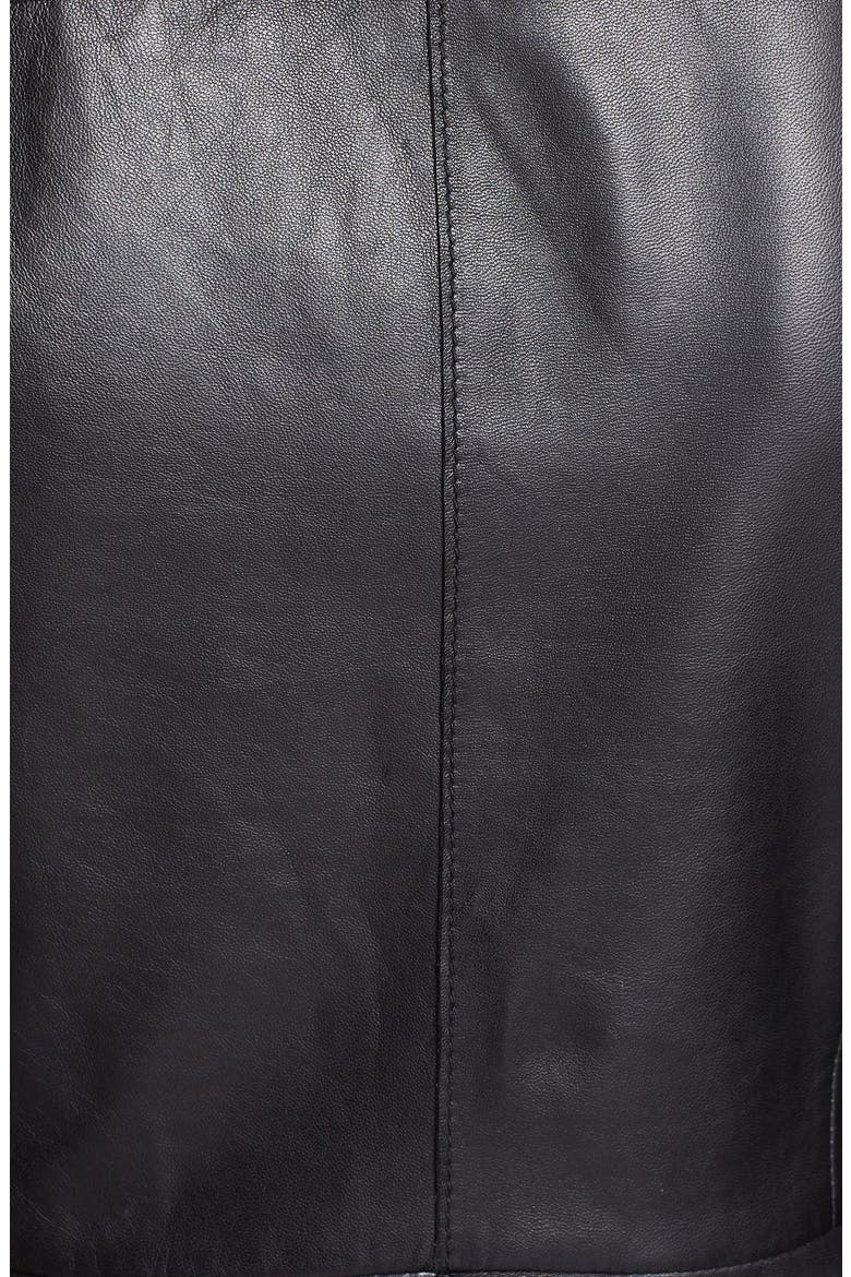 'Lamb Moss' Leather Jacket, Alternate, color, BLACK