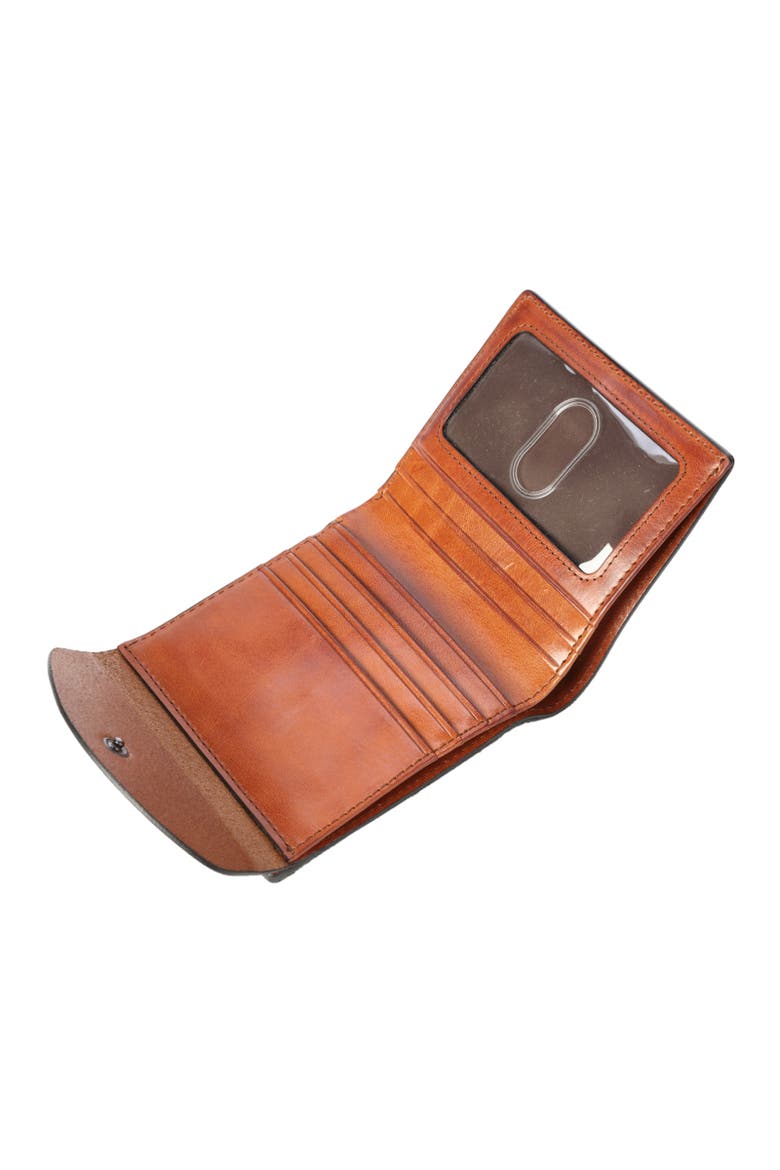 Snapper Genuine Leather Compact Bifold Wallet, Alternate, color, Cognac