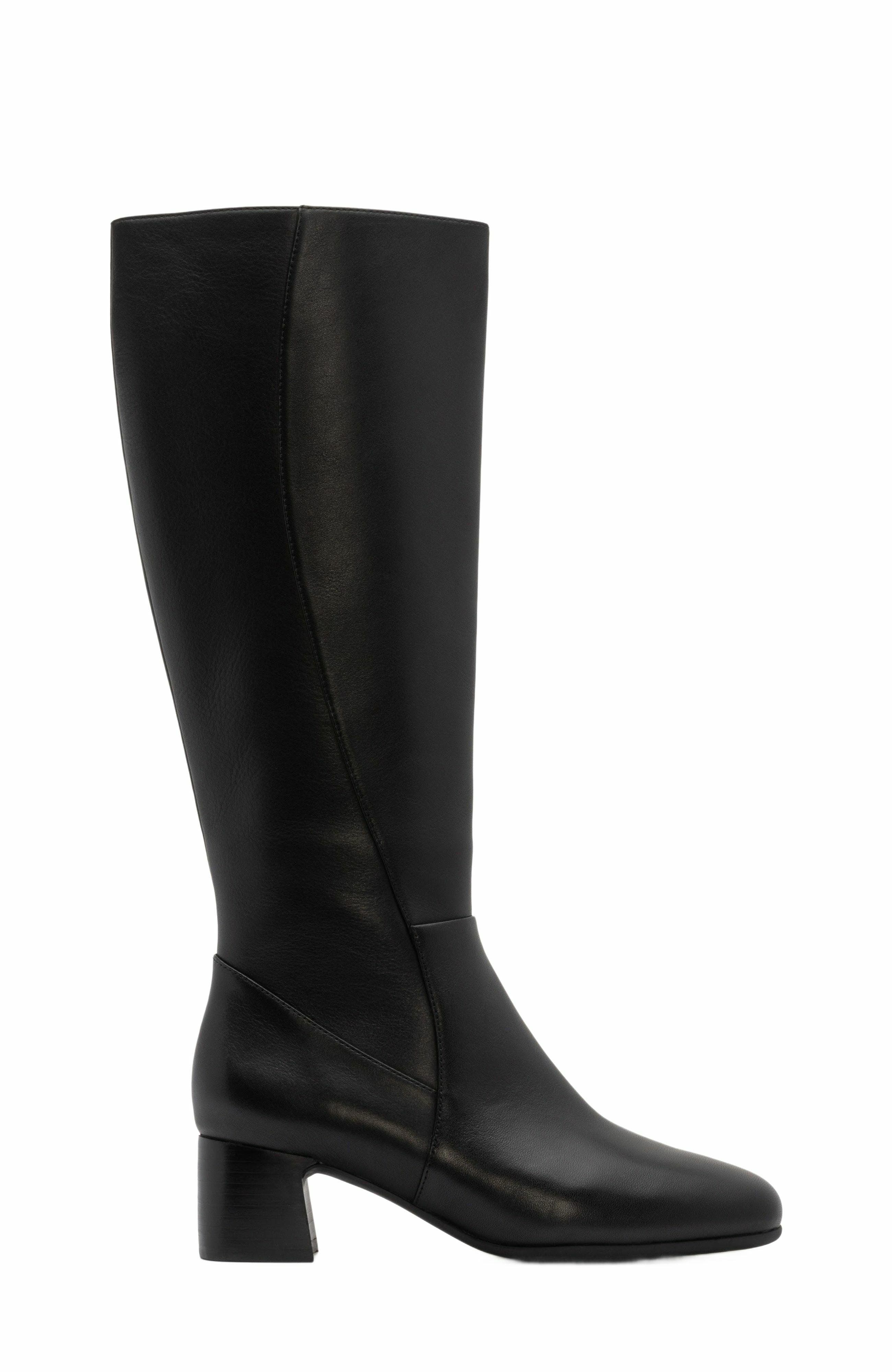 Avenue Tall Boot, Alternate, color, Black Nappa