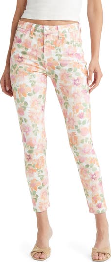 7 For All Mankind selling Floral Embroidered Ankle Skinny Jeans Colorful Flowers Size 25