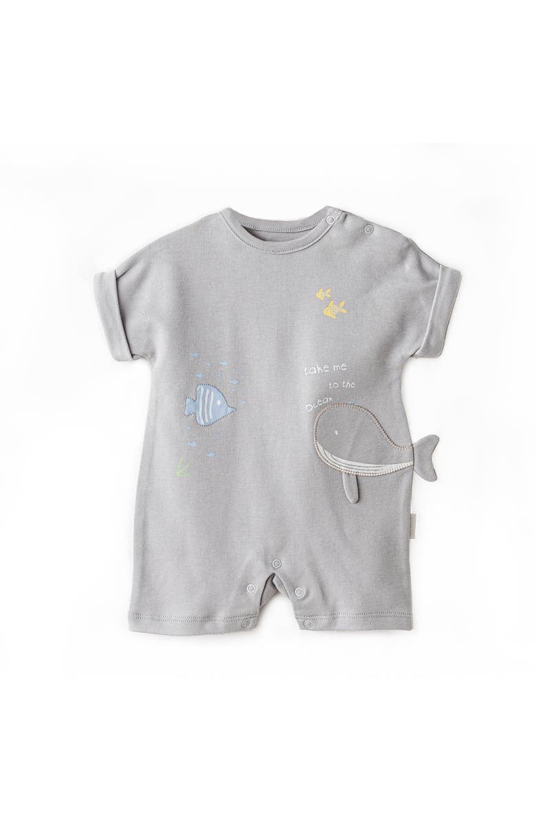 Andy Wawa Happy Ocean Whale Romper, Main, color,