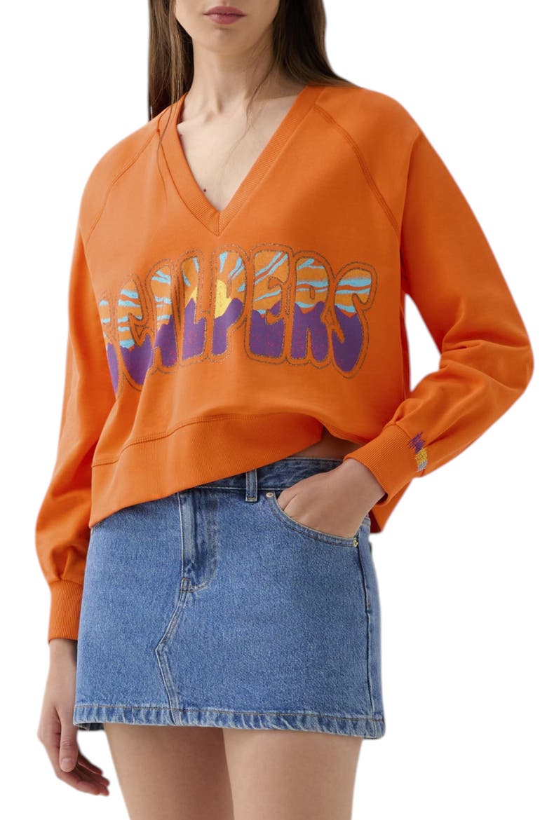 V Scp Sweater, Main, color, Orange