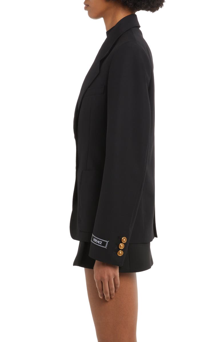 Versace Stretch Wool Blazer, Alternate, color, 