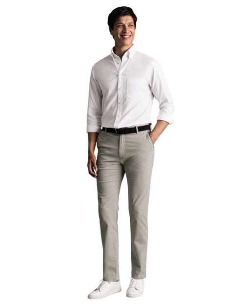 Charles Tyrwhitt Slim Fit Lightweight Chinos In Silver