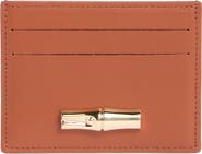 Longchamp Le Roseau Leather Card Case