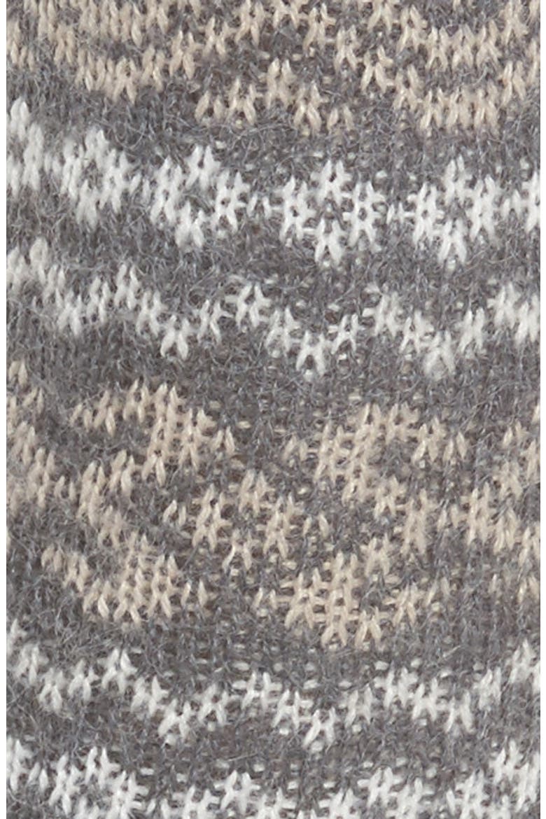 Fair Isle Over the Knee Socks, Alternate, color, GRAPHITE