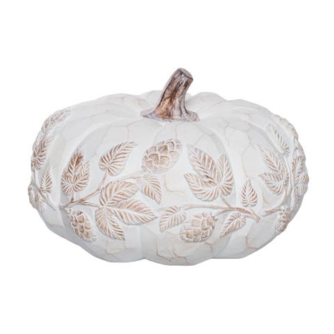 Pumpkin Whitewash Medium Figurine