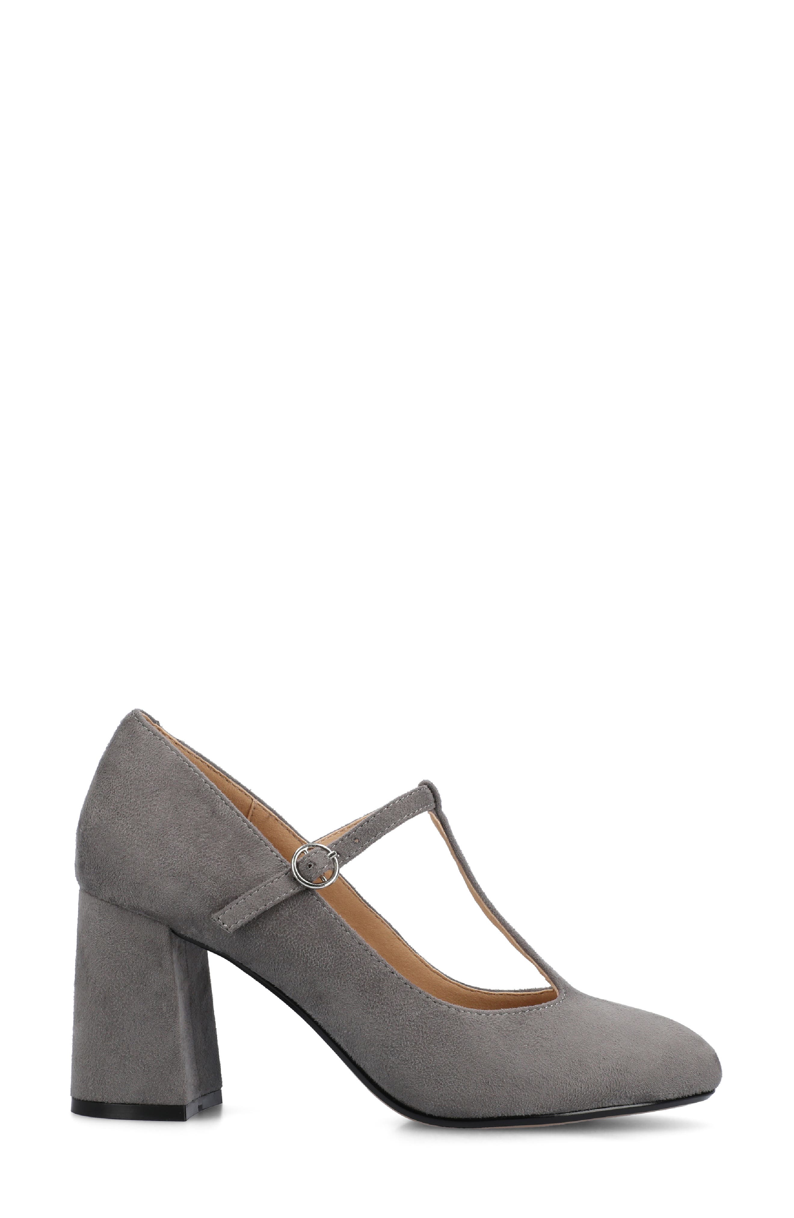 Talani T-Strap Pump, Alternate, color, GREY SUEDE