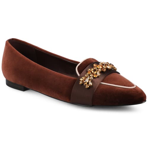 Birdies The Sparrow Loafer Velvet Jewel In Brown