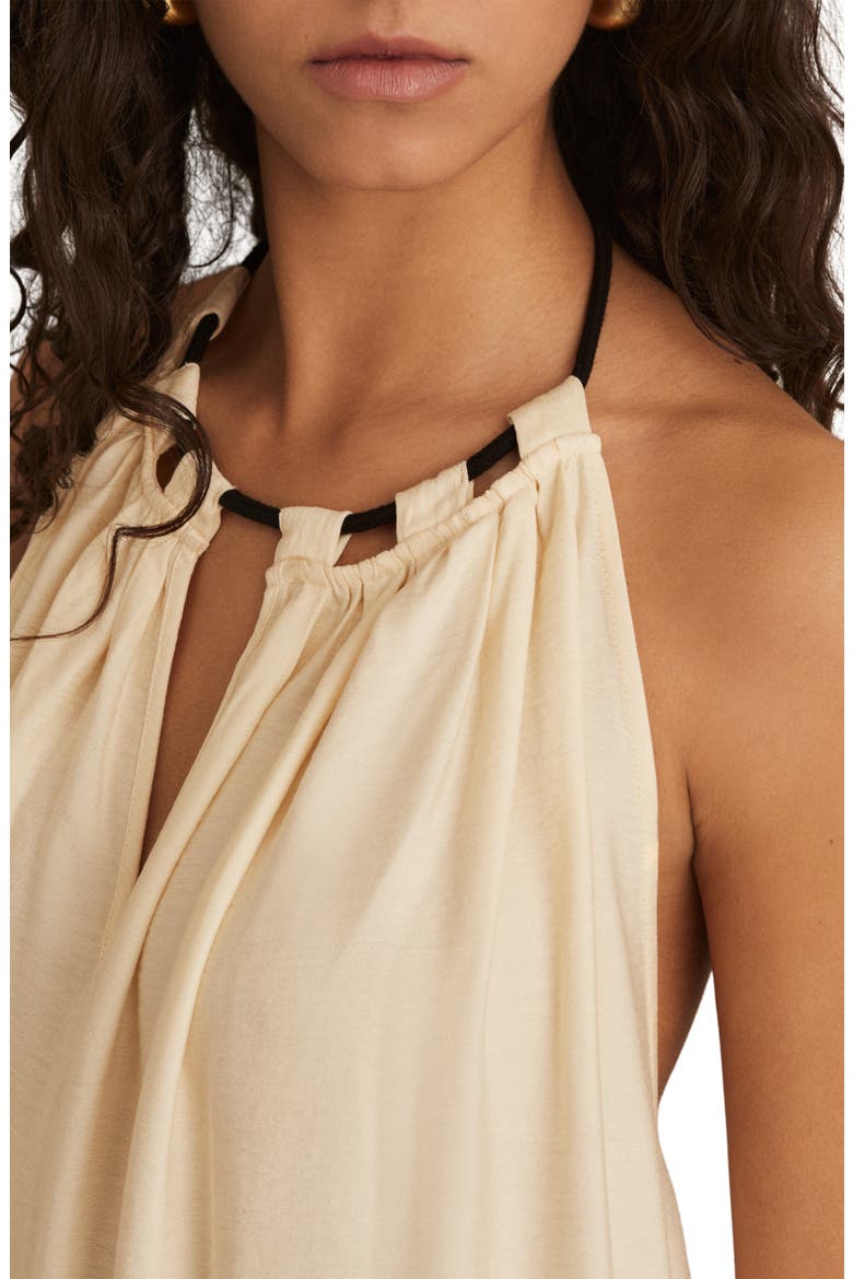 Nina Cutout Halter Cover-Up Dress, Alternate, color, CREAM