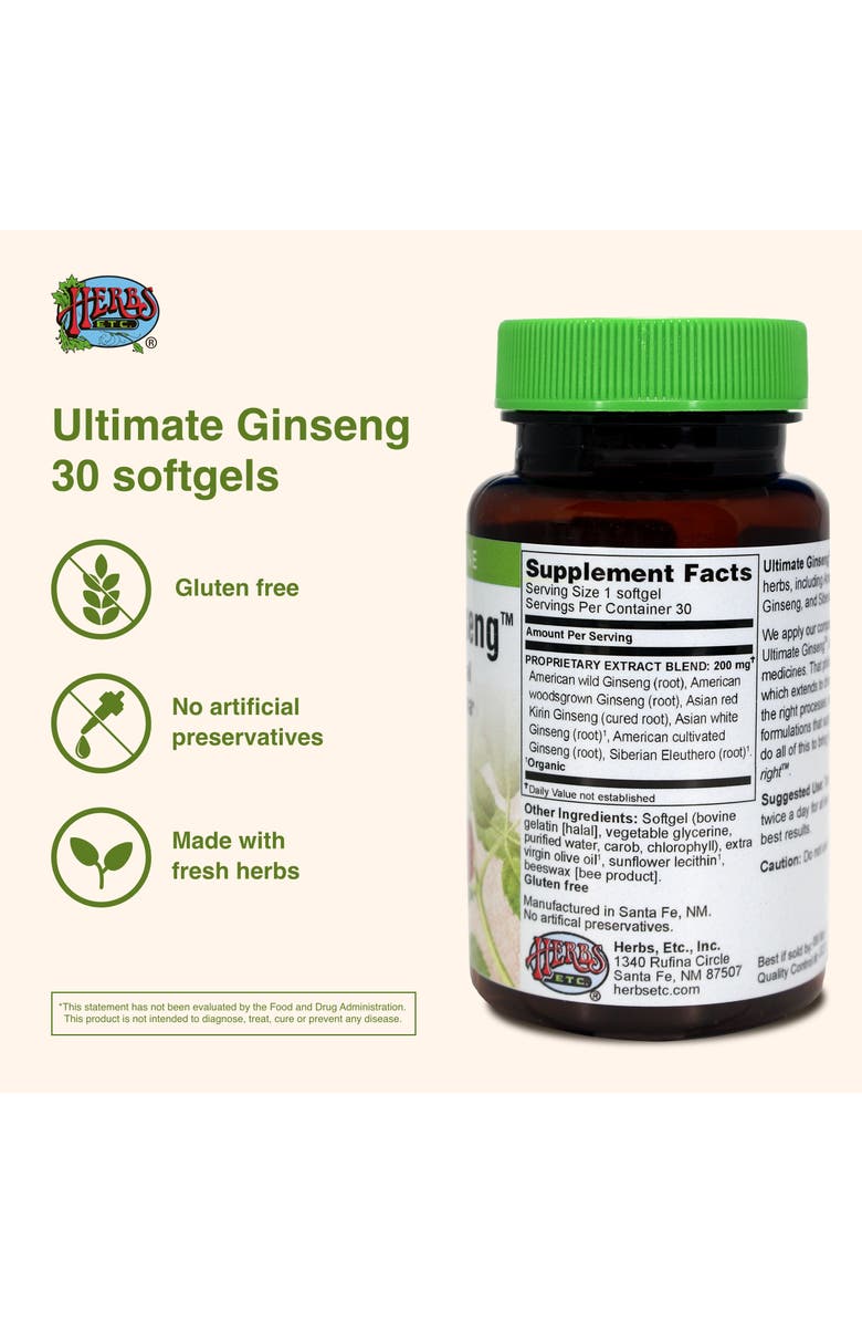 Trace Minerals Ultimate Ginseng Softgels - Support Continuous Physical Activity - Aids Brain Health - Supports Daily Stamina for Physical & Intellectual Activity - Gluten-Free - 30 Softgels, Alternate, color, NO COLOR