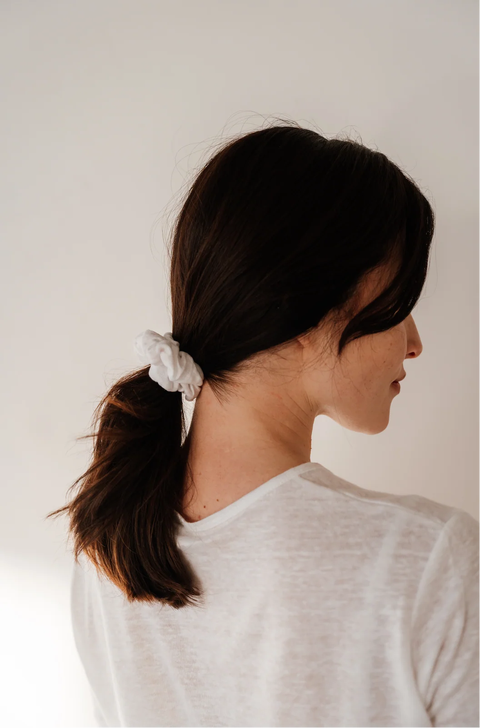 100% Organic Linen Woven Scrunchies 3 Pack