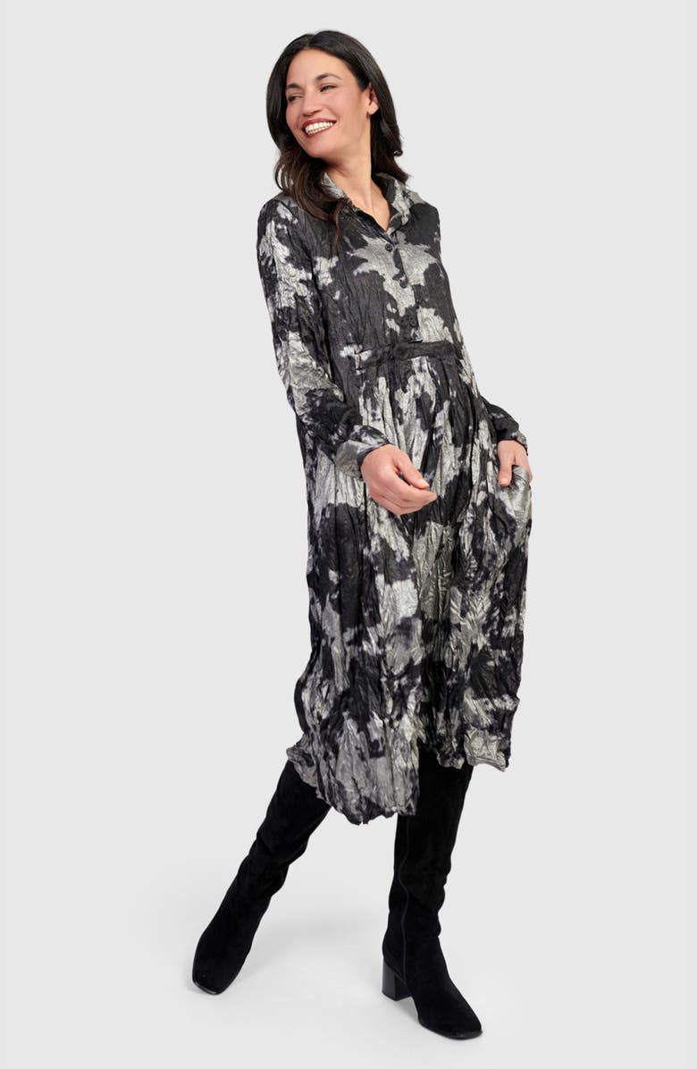 Alembika Chroma Babydoll Shirtdress, Alternate, color, Silver