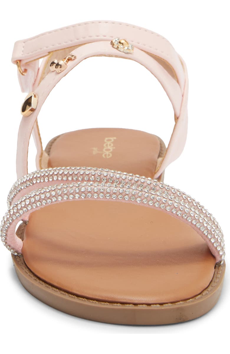 bebe Kids' Rhinestone Strappy Sandal, Alternate, color, Blush