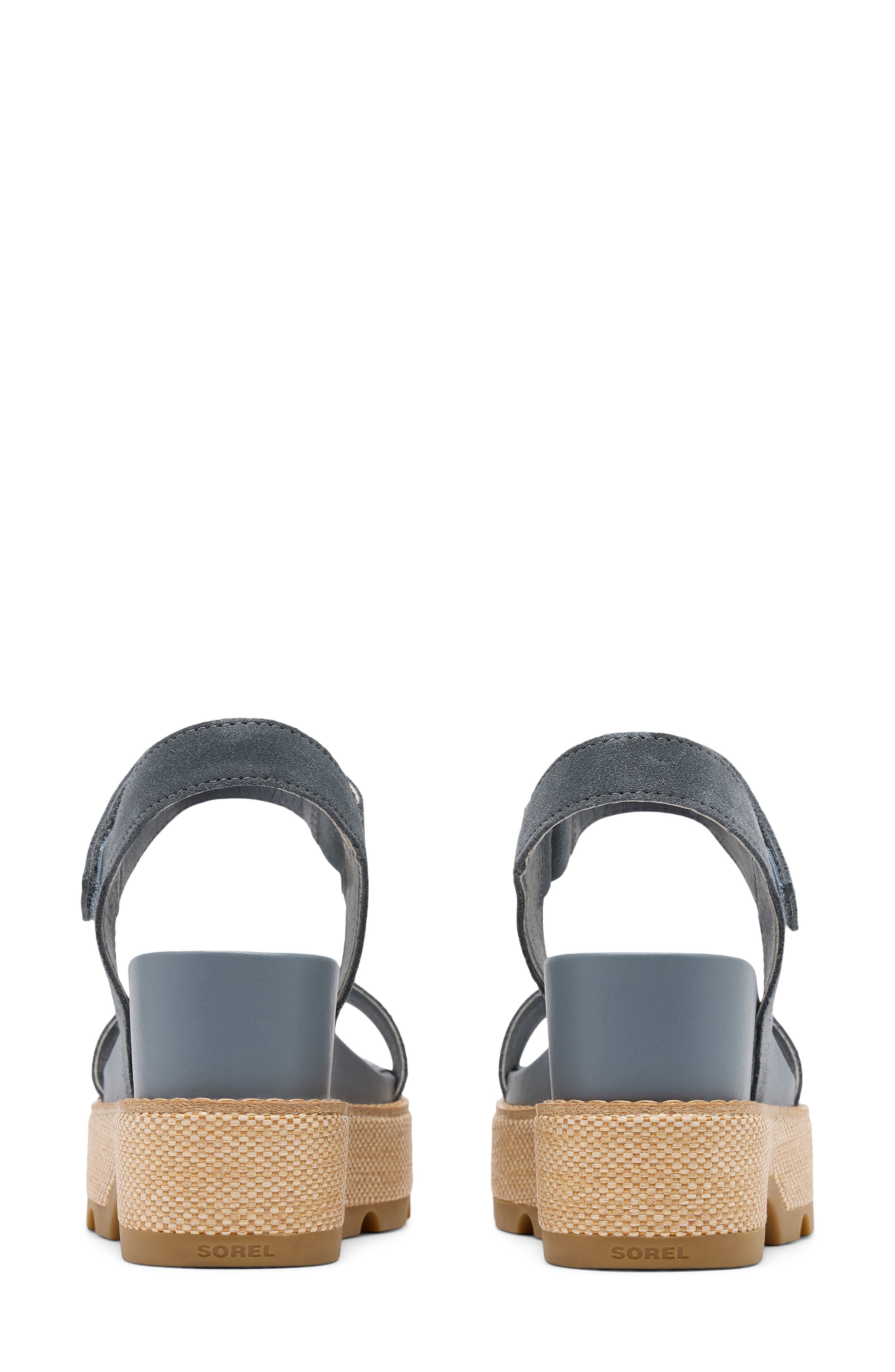 SOREL Joanie IV Y Strap Wedge Sandal, Alternate, color, Grey Ash/ Gum 16