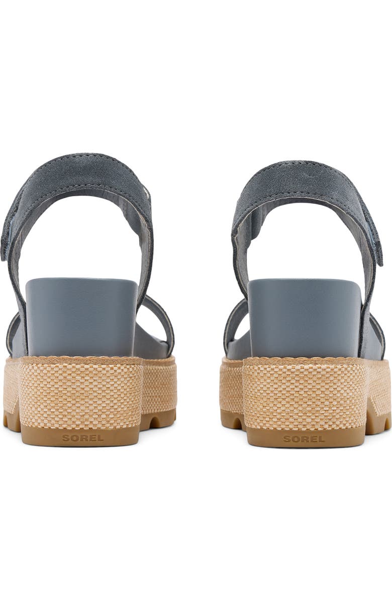 SOREL Joanie IV Y Strap Wedge Sandal, Alternate, color, Grey Ash/ Gum 16