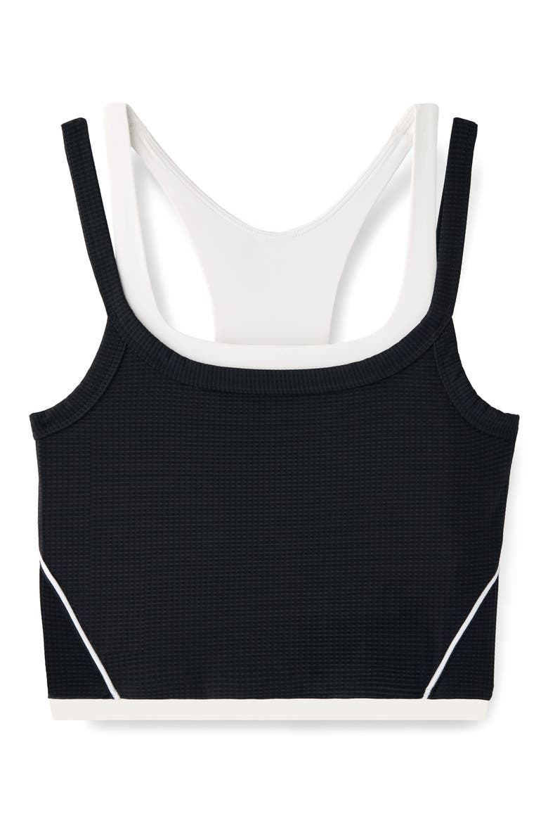 Doubletake Layer Sports Bra, Alternate, color, PURE BLACK