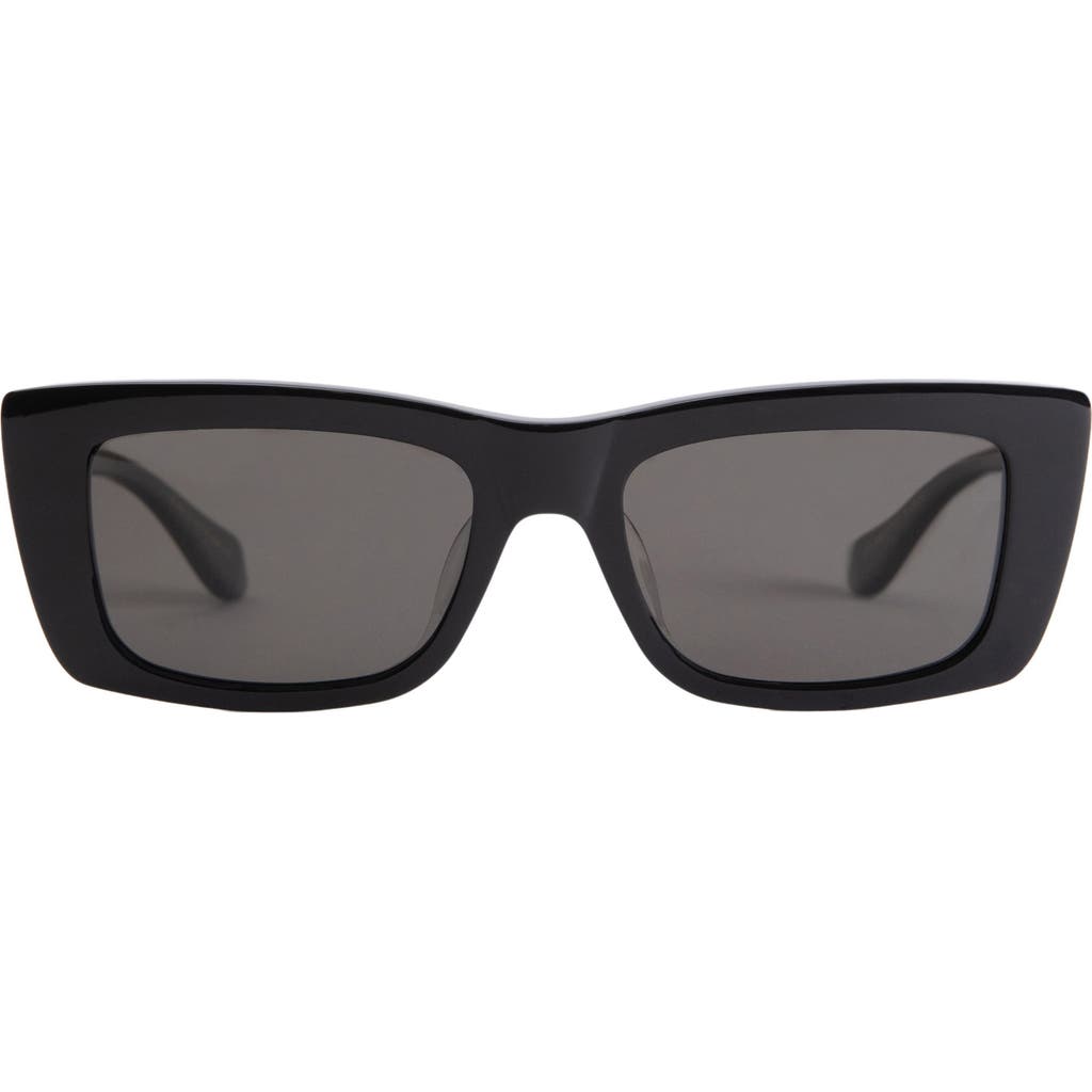 Mohala Eyewear Kea 53mm Low Bridge Wide Width Polarized Square Sunglasses