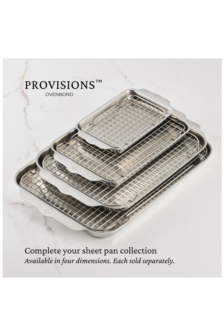 OvenBond Tri-Ply Mini Eighth Sheet Pan with Rack, Alternate, color, NO COLOR