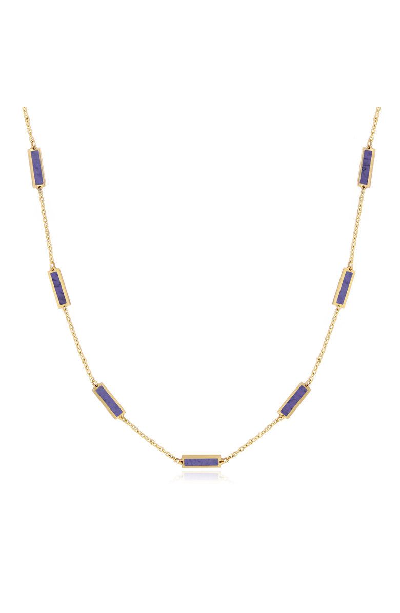 The Lovery Fine Jewelry Amethyst Bar Chain Necklace, Main, color, Purple