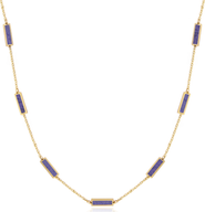 The Lovery Fine Jewelry Amethyst Bar Chain Necklace