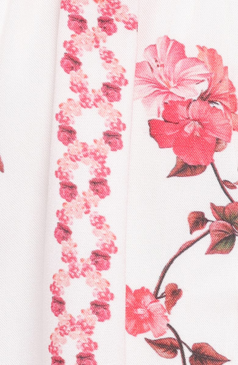 Petal & Pup Solana Floral Button-Up Top & Shorts Set, Alternate, color, Red Rose