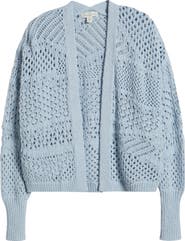 Treasure & Bond Openwork Slouchy Cotton Cardigan | Nordstrom