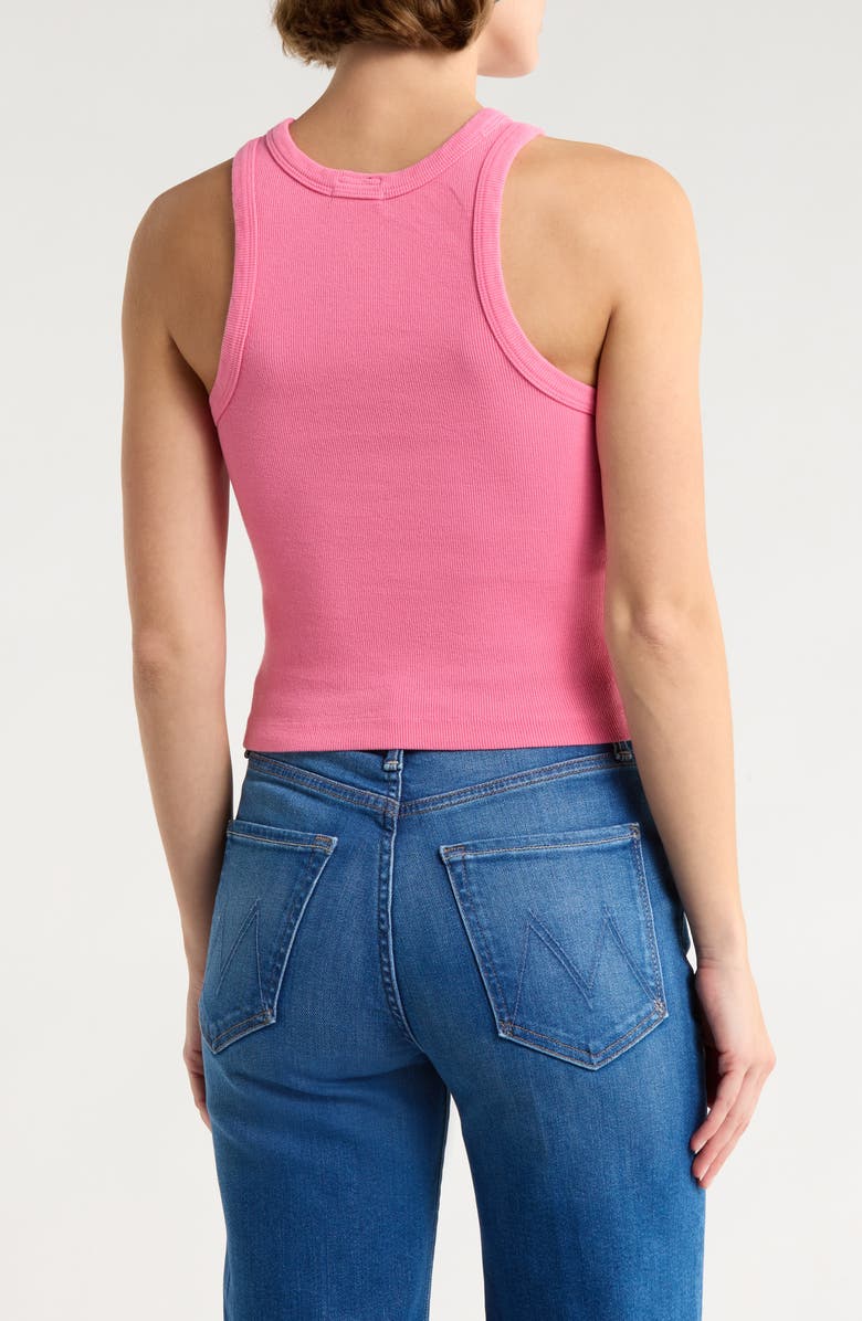 MOTHER The Chin Ups Chop Crop Graphic Tank, Alternate, color, Morning Glory Mother Gothic